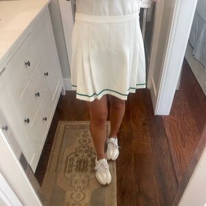 Tory sport small white and green workout skirt